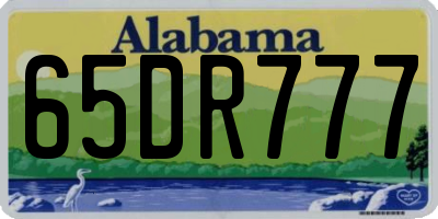 AL license plate 65DR777