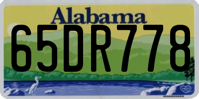 AL license plate 65DR778