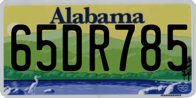 AL license plate 65DR785
