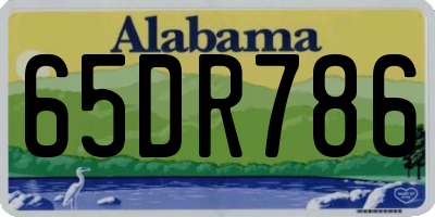 AL license plate 65DR786