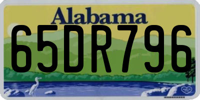 AL license plate 65DR796