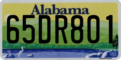 AL license plate 65DR801