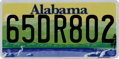 AL license plate 65DR802