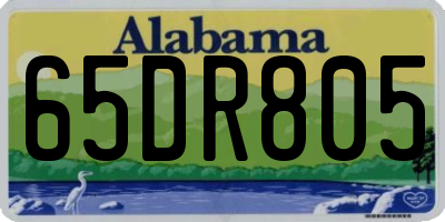 AL license plate 65DR805