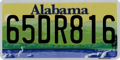 AL license plate 65DR816