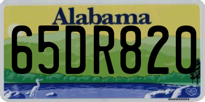 AL license plate 65DR820