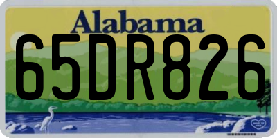 AL license plate 65DR826