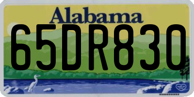 AL license plate 65DR830