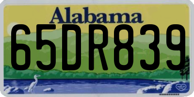 AL license plate 65DR839