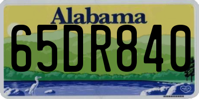AL license plate 65DR840