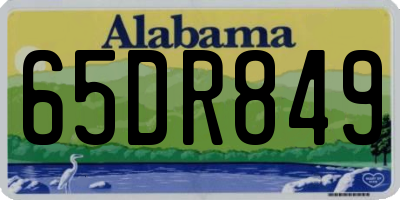 AL license plate 65DR849