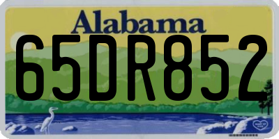 AL license plate 65DR852