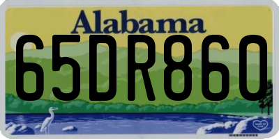 AL license plate 65DR860