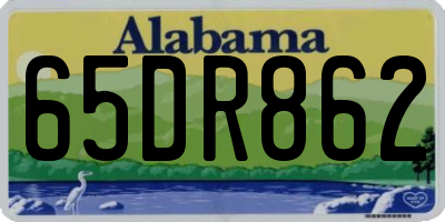 AL license plate 65DR862