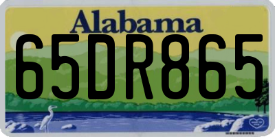 AL license plate 65DR865