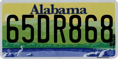 AL license plate 65DR868