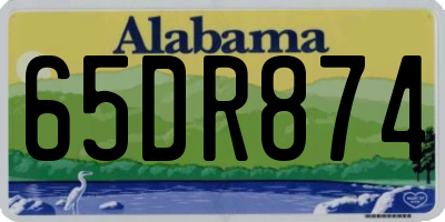 AL license plate 65DR874