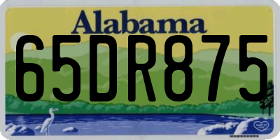AL license plate 65DR875