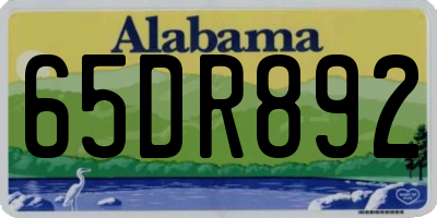 AL license plate 65DR892