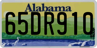 AL license plate 65DR910