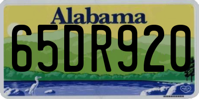 AL license plate 65DR920