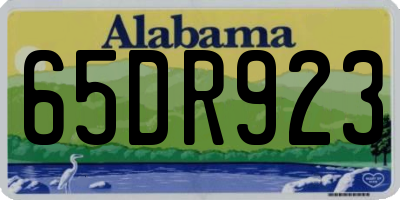 AL license plate 65DR923