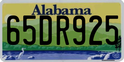 AL license plate 65DR925