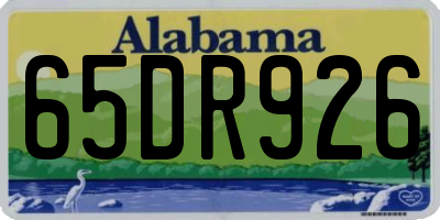 AL license plate 65DR926
