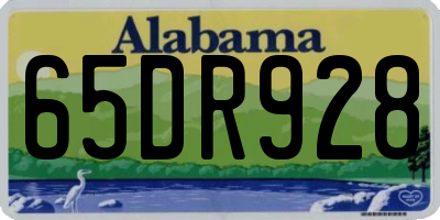 AL license plate 65DR928