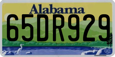 AL license plate 65DR929