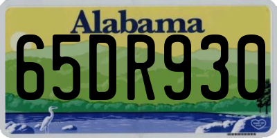 AL license plate 65DR930