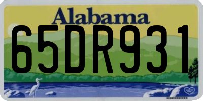 AL license plate 65DR931