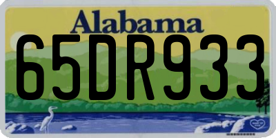 AL license plate 65DR933