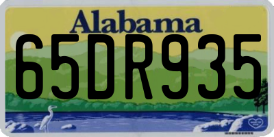 AL license plate 65DR935