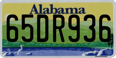 AL license plate 65DR936