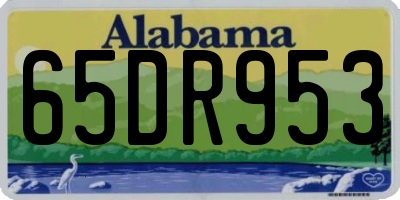 AL license plate 65DR953