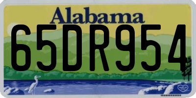 AL license plate 65DR954