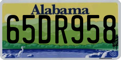 AL license plate 65DR958