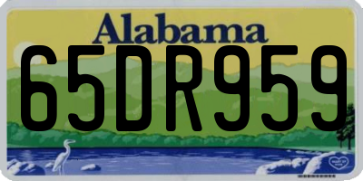 AL license plate 65DR959