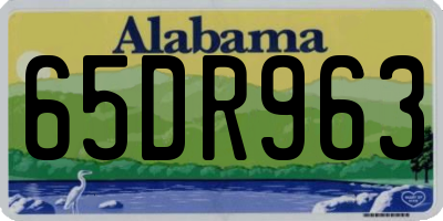AL license plate 65DR963