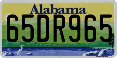 AL license plate 65DR965