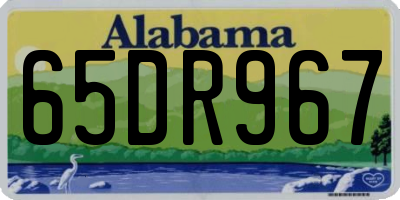 AL license plate 65DR967