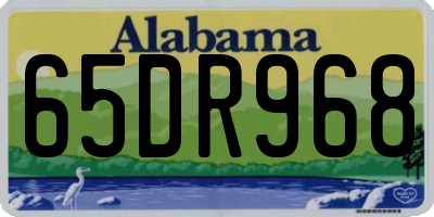 AL license plate 65DR968