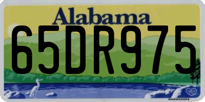 AL license plate 65DR975