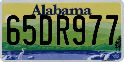 AL license plate 65DR977