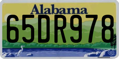 AL license plate 65DR978