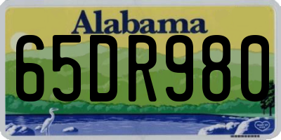 AL license plate 65DR980