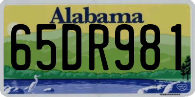 AL license plate 65DR981