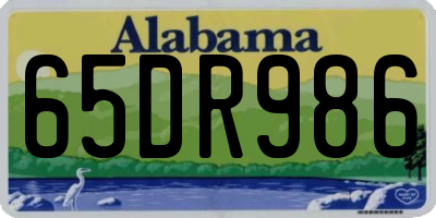 AL license plate 65DR986