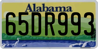AL license plate 65DR993